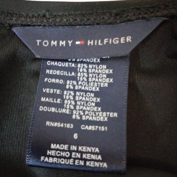 Tommy Hilfiger Standard Iconic One Piece Women's Swimsuit Size 6 Black NWOT - Picture 3 of 7